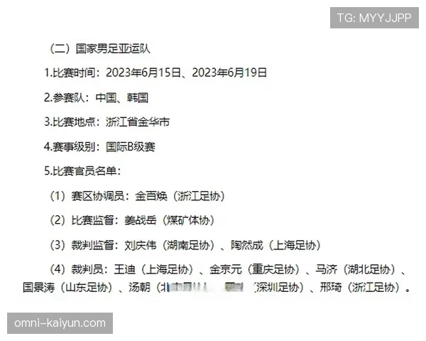 中国足球协会关于公示2026年爱知-名古屋亚运会参赛运动员选拔办法的通知